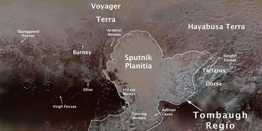 detailed annotated image of pluto's "heart.'